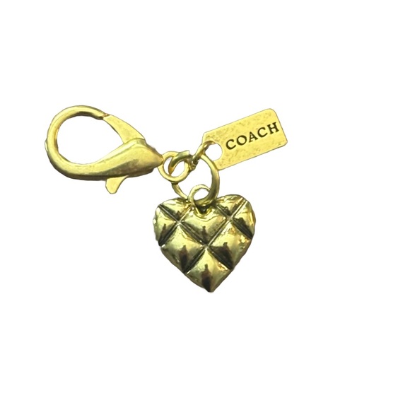 Coach Gold Heart Bag Charm - Picture 1 of 3